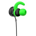 Auriculares HP DHE-7003 con cable Jack 3,5 mm para música y llamadas, micrófono, negro y rojo