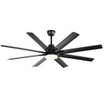 Ventoinha de Teto com Luz Welltin T3218 132cm 8 Pás LED Comando Ultra Silenciosa Função Inverno
