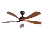 Ventoinha de Teto com Luz Autrucker 30W 132cm 6 Velocidades Silenciosa Comando Temporizador