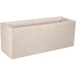 Vaso da Fiori EDA Volcania Up 25L Effetto Pietra Beige 59x19,5x22,8cm Resistente UV Gelate
