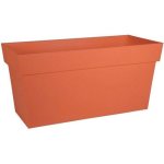 Jardinière EDA Toscane Muret Rectangulaire Orange 79x35x39 cm 74 L Résistante UV et Gel