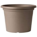 Jardinière extérieure Deroma Day R Camel Taupe 60 cm Ø 69 L Plastique recyclé