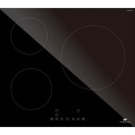 Continental Edison Ceti3b28 Vitrocerámica De Inducción 3 Zonas 6600w Con 3 Boosters Y 3 Temporizadores Táctiles, Negro