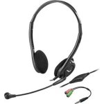 Casque Genius HS-200C filaire USB pour bureau avec micro et adaptateur noir