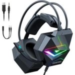 Auriculares Onikuma X20 con cable USB y micrófono para gaming, negros