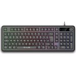 Teclado The G-Lab Keyz Caesium EX membrana compacto RGB AZERTY francês