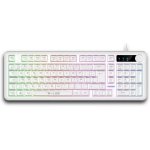 Teclado The G-Lab Keyz Caesium EX compacto de membrana con RGB francés AZERTY con cable y rueda de volumen