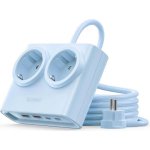 Régua Orico PDC25 6 Tomadas USB-A USB-C 25W GaN Compacta Azul