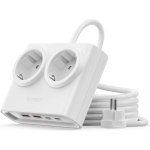 Régua de tomadas Orico PDC25 6 tomadas 2 USB-A 2 USB-C carga rápida 25W