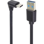 Câble USB-C PremiumCord USB-A à USB-C 3 m Connecteur Angulaire Noir