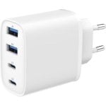Cargador rápido USB 40W Gembird GaN 4 puertos USB-C/USB-A