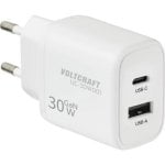 Chargeur USB Voltcraft VC-17942310 GaN 30 W 2 ports charge rapide