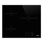 Placa vitrocerâmica Smeg 3 zonas 1,2-2,4 kW Controlo táctil