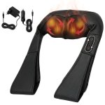 Homcom Masajeador Cervical Y Espalda Con Calor Y 8 Nodos Shiatsu Negro