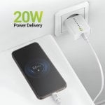 Cargador USB Mayaxess 20W Rápido Blanco con Cable USB-C