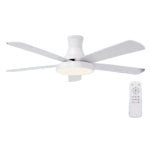Ventilador de Techo con Luz HJM VT562 65W 132cm 6 Velocidades Motor DC Mando Temporizador Función Invierno