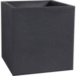 Jardinière Carrée EDA Volcania Gris Antracite Effet Pierre 39,5x39,5x43,5 cm 31L