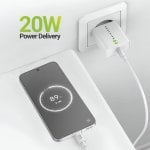 Caricatore Rapido Mayaxess 20W Bianco con Cavo USB-C