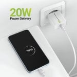 Caricatore Rapido Mayaxess SEK-VIRT-A35 20W con Cavo USB-C 1m Bianco