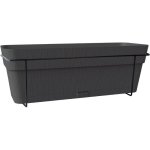 Blumenkasten Stefanplast Ethica 50 cm 9 L Anthrazit Geländerhalterung Wassertank
