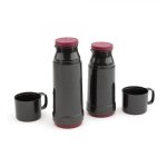 Thermoskanne JATA HTER2100 1L Schwarz Doppelwandig ohne BPA