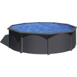 Piscine Gre Louko Acier Ø370 x H122 cm Antracite Kit Complet