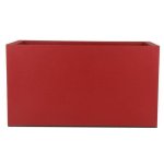 Jardinière Riviera Rectangulaire 80x40 cm Rouge Double Paroi Réservoir d'eau
