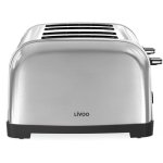 Livoo Dod197 Tostapane 4 Fessure Acciaio Inox 1700W 2 Termostati 7 Livelli