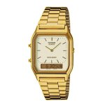 Relógio Casio AQ-230GA-9DMQYES dourado aço inoxidável analógico digital