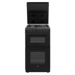 Gasherd Continental Edison CECDF5060B3 50 cm Schwarz 4 Brenner Doppel-Elektroherd 53 L + 32 L