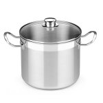 Topf BRA Professionell 24 cm mit Glasdeckel 8,5 L Edelstahl