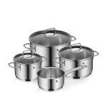 Casserole WMF Astoria Cromargan® 18/10 4 pièces avec couvercle en verre