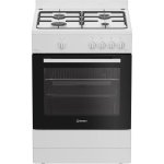 Cuisinière à gaz Indesit I6GGKMWF 60 cm 4 feux 64 L blanc