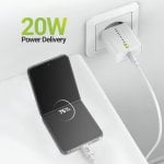 Mayaxess 20W USB Schnellladegerät mit 1m USB-C-Kabel Weiß