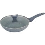 Padella Klausberg KB-7316 Granit 24cm con Coperchio in Vetro