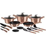 Berlinger Haus Metallic Rose Gold Kochgeschirr Set 17-teilig