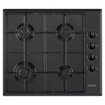 Piano cottura a gas Oceanic 4 fuochi nero smalto accensione elettrica 58x51 cm