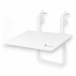 Table pliante Karawan Aktive 60x40 cm réglable balcon acier MDF