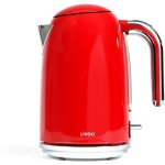 Bouilloire Livoo Dod180r 1,7 L Rouge Résistance Cachée Base 360° Filtre Anti-Calcaire