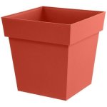 Macetero carré EDA Toscane 32 cm 22 L polypropylène orange