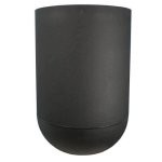 Jardinière Ronde Riviera Granit Tulipe Noir Mat 50 cm 54,5 L