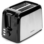 Tostadeira Aigostar 7 níveis de tostação 2 fatias 750W Preto Aço Inoxidável