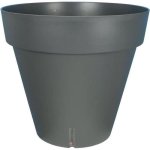 Macetero Riviera Loft rond gris 30 cm plastique mat 10,5 L