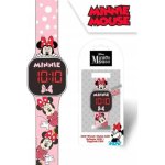 Relógio Digital LED Crianças Kids Euroswan Minnie Rosa