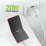 Caricatore Rapido Mayaxess 20W USB-A Bianco con Cavo USB-C 1m