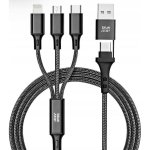 Blue Star Cafule C172 4-in-1 Kabel USB-C/Micro USB/Lightning 2,4A 12W 1,2m