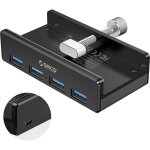 Hub Orico 4 ports USB 3.0 5 Gbps modèle MH4PU-P-BK-BP actif avec microUSB
