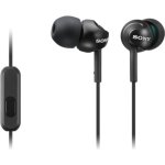 Kopfhörer Sony MDR-EX110APB mit Kabel Mini Jack 3,5 mm, Mikrofon und Fernbedienung, schwarz