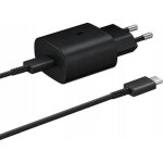 Carregador Samsung Super Fast Charging 25W USB-C preto com cabo 1 m
