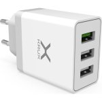 Carregador de parede Krux Quick Charge 3.0 3x USB-A 6A 30W branco